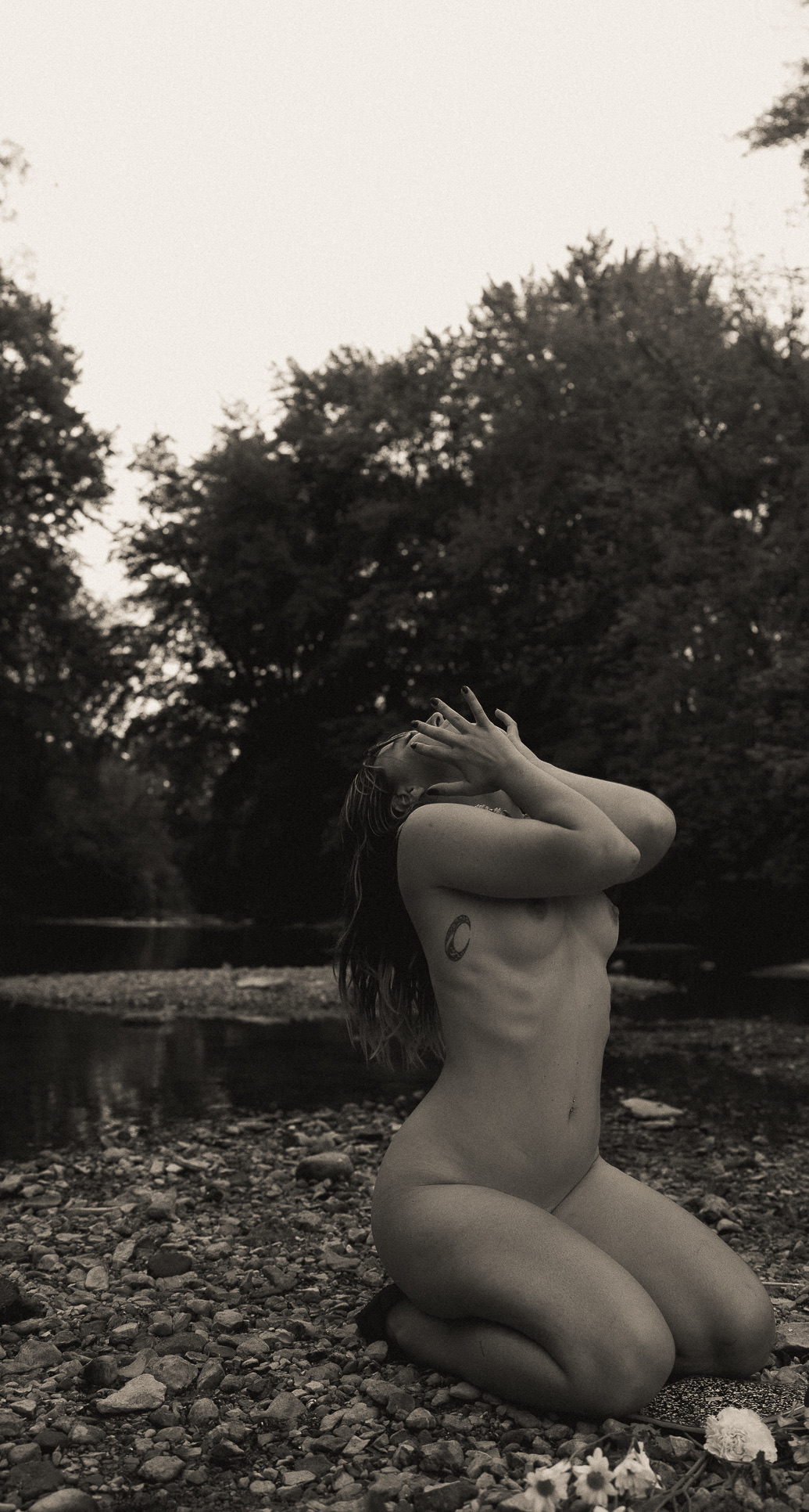 Wild Women Circles in Canada — series of the most beautiful breasts. 4 images. Black and white and colour. 